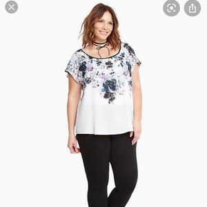 Torrid size 1 Georgette Button Blouse